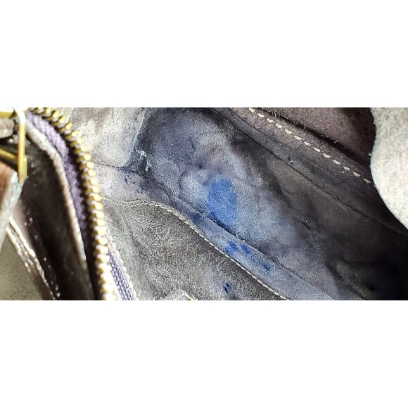 Roots Canada Leather Crossbody 8" Brown Vintage Repainted Adjustable Strap Bag - Picture 9 of 16